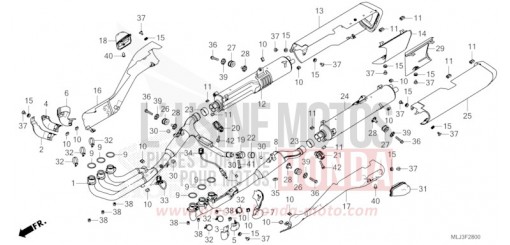 SILENCIEUX D'ECHAPPEMENT GL1800BDP de 2023
